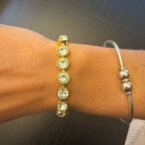 Touchstone Crystal gold ice bracelet